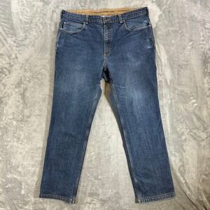 Duluth Trading Co Flex Ballroom Jeans Mens Size 42x34 Blue Straight Leg